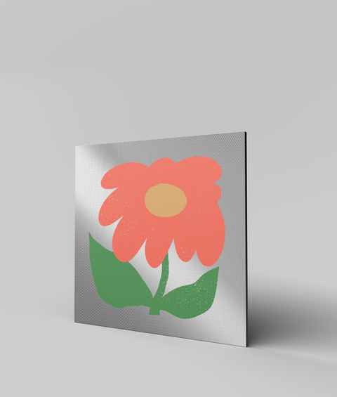 Margherita Rossa Flat - Quadri di Design - 45x45cm