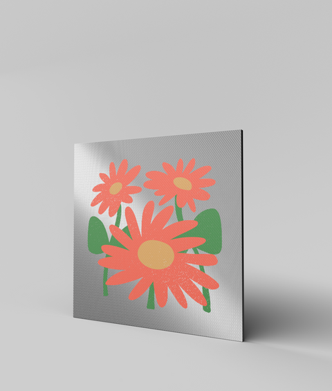 Margherita Rosa Flat - Quadro di Design - 45x45cm