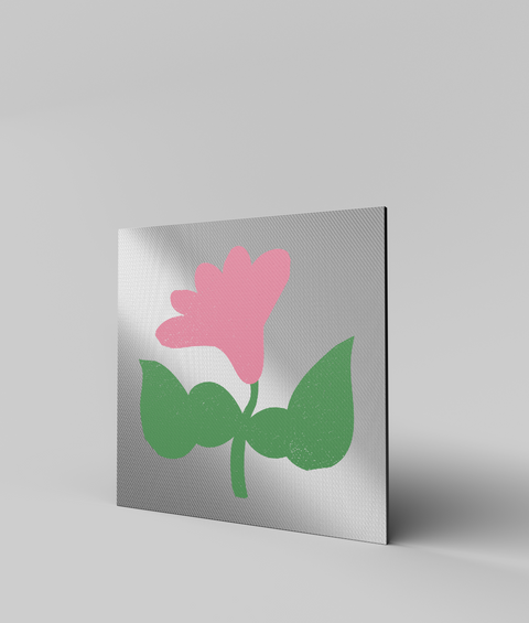 Fiore Rosa Flat - Quadro di Design - 45x45cm