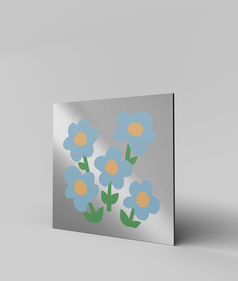 Margherita Blu Flat - Quadro di Design - 45x45cm