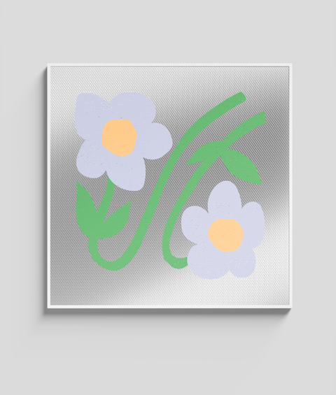 Margherita Lilla Flat - Quadro di Design - 45x45cm