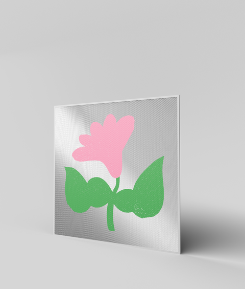 Fiore Rosa Flat - Quadro di Design - 45x45cm