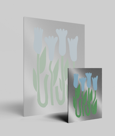 Tulipano Turchese Flat - Quadro di Design