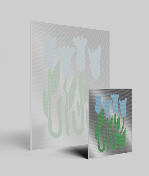 Tulipano Turchese Flat - Quadro di Design