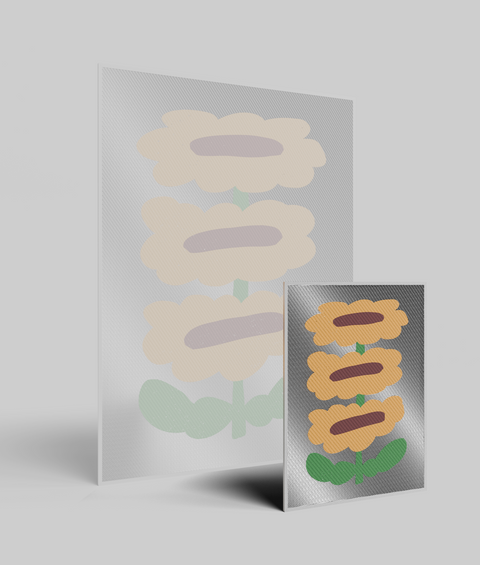 Girasole Verticale Flat - Quadro di Design