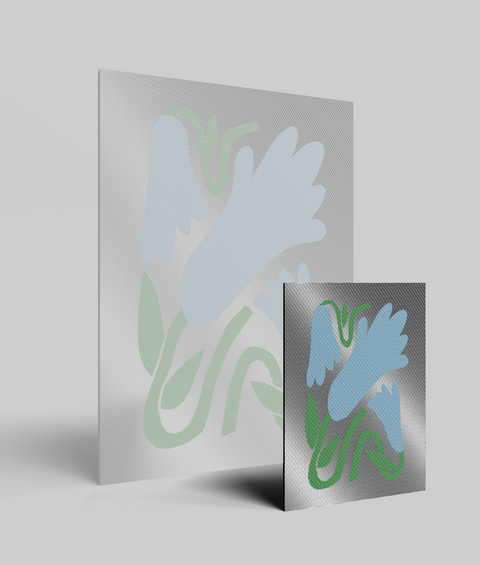 Tulipano Azzurro Flat - Quadro di Design