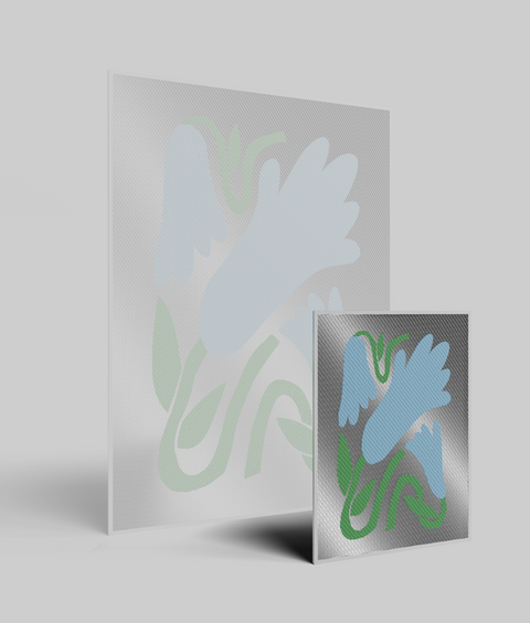 Tulipano Azzurro Flat - Quadro di Design