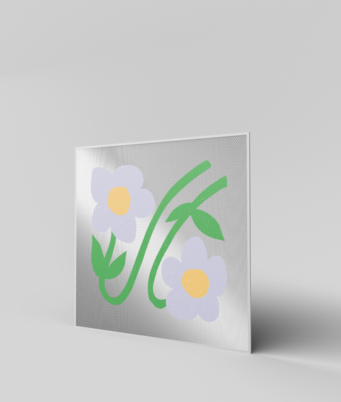 Margherita Lilla Flat - Quadro di Design - 45x45cm