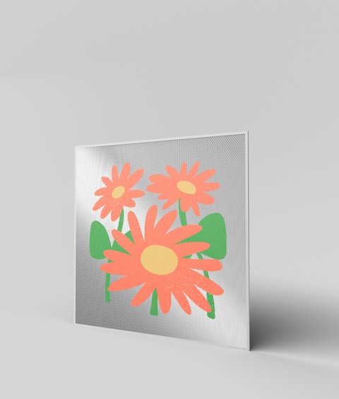 Margherita Rosa Flat - Quadro di Design - 45x45cm
