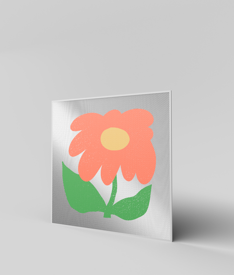 Margherita Rossa Flat - Quadri di Design - 45x45cm